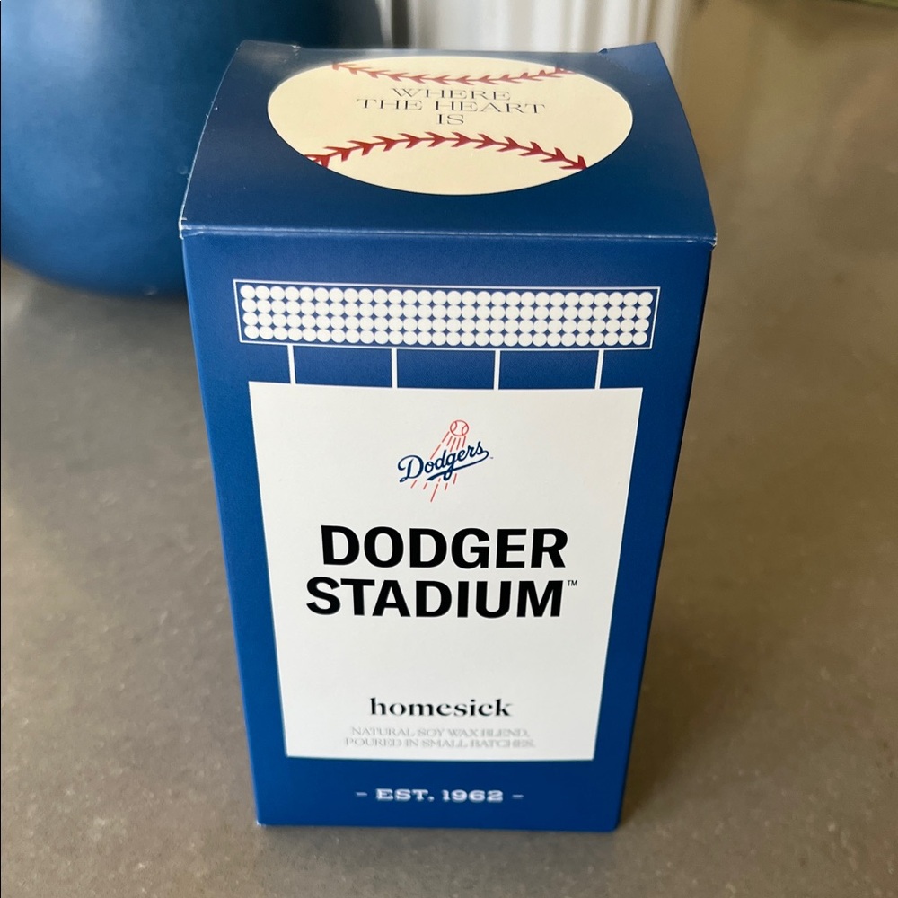 Homesick Dodger Stadium Blue Candle